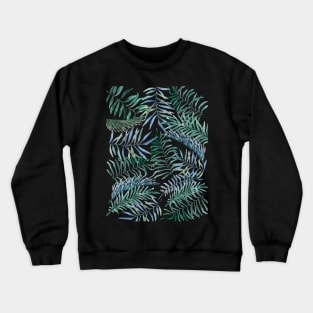 Green Tropical Leaves Crewneck Sweatshirt